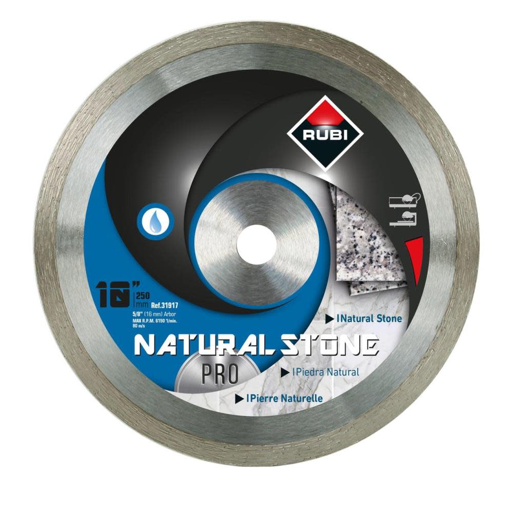 Rubi Tools 10 In. Diamond Natural Stone Blade - Flockneti