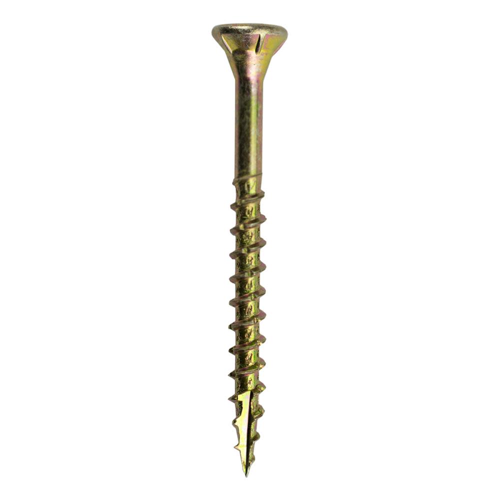 Grip Rite 5-Lb #8 x 2-in Bugle-Head Yellow Zinc Type 17 Star-Drive Interior Wood Screw - Flockneti