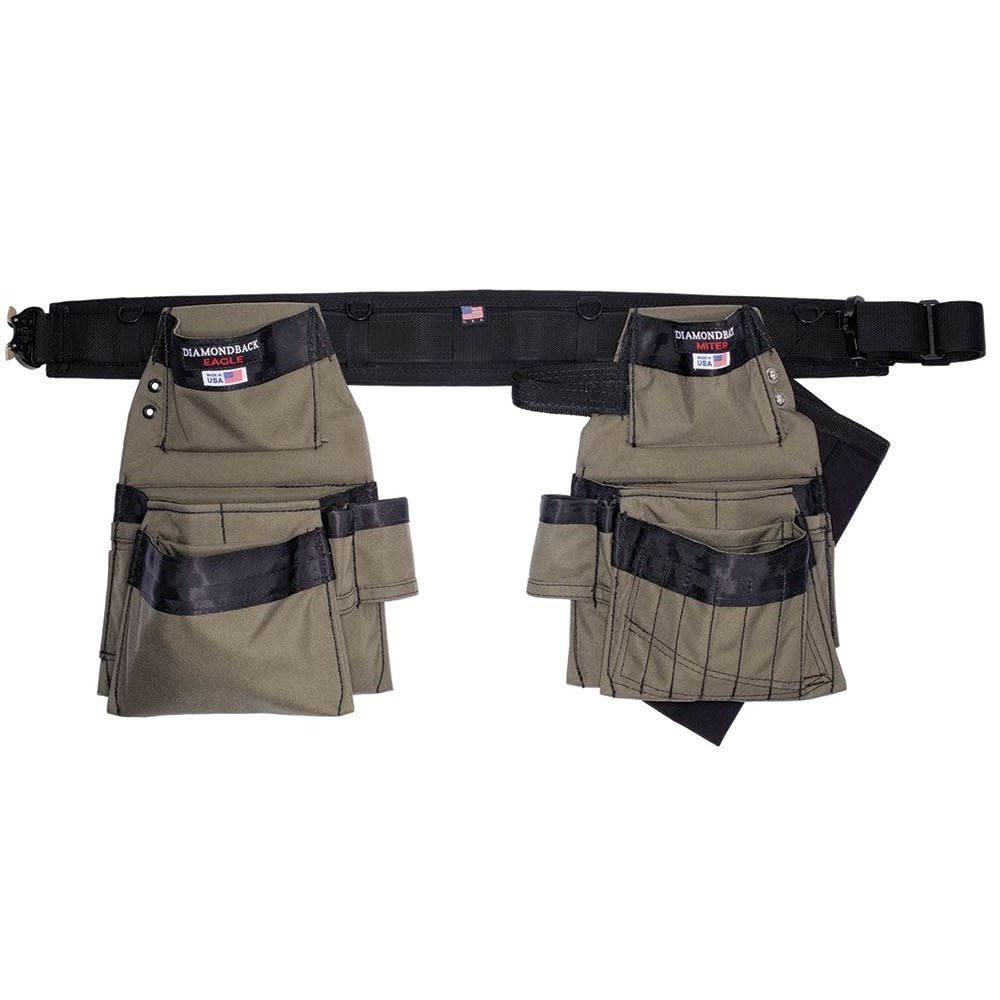 Diamondback Toolbelts 4″ Large Ranger Green Artisan Tool Belt - Flockneti
