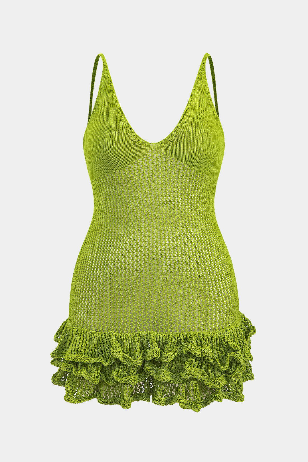 Plus Size Knit Ruffle Slip Dress - Flockneti