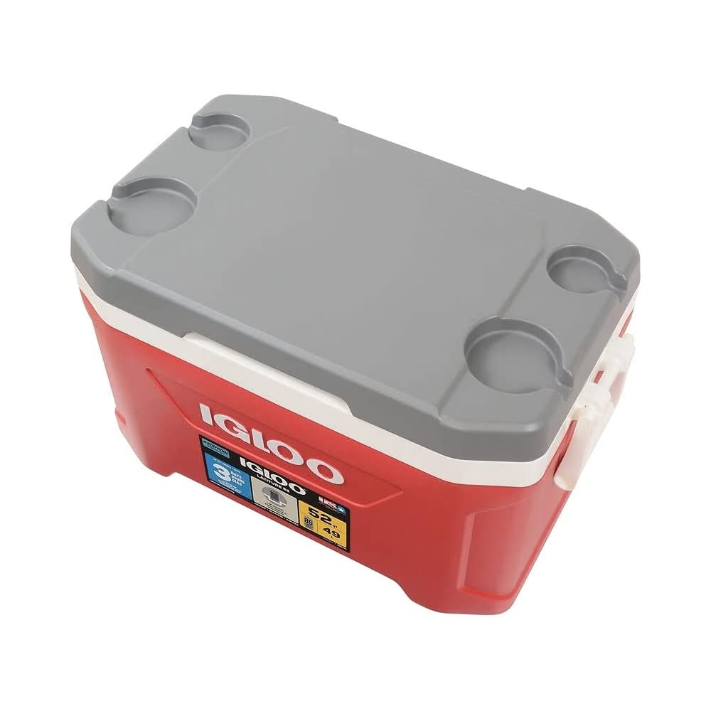 Igloo Latitude 52 Hard Cooler Industrial Red/Meteorite 52qt - Flockneti