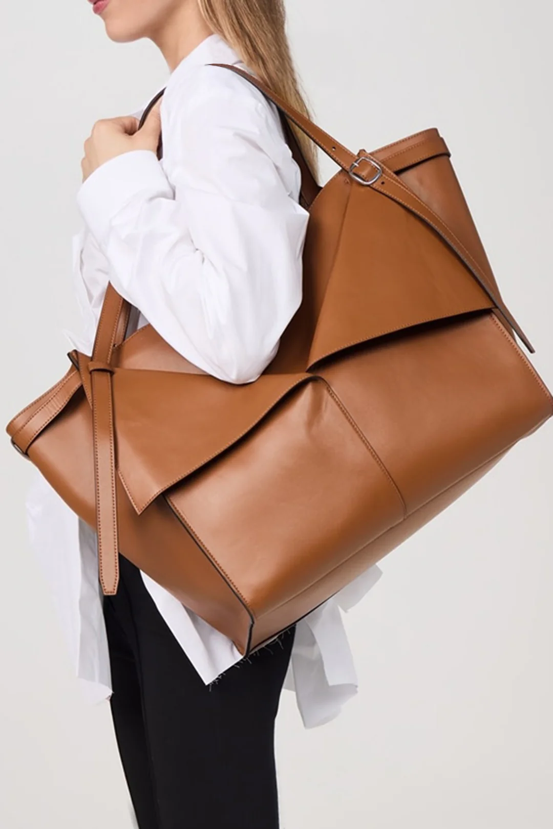 Faux Leather Shoulder Bag - Flockneti