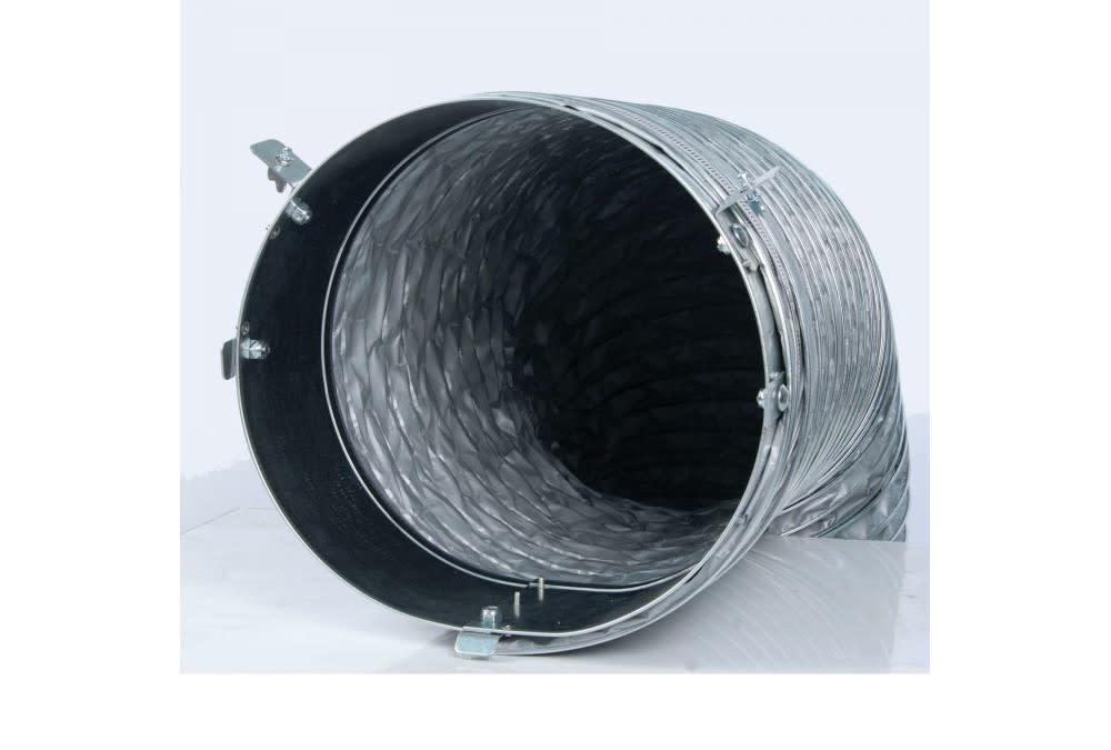 LB White 12 In. x 12 Ft. Gray Duct Kit with Quick Connect Adapter & Clamp - Flockneti