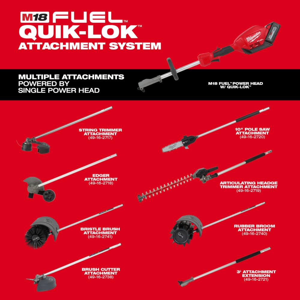 Milwaukee M18 FUEL QUIK-LOK 3 Ft. Attachment Extension - Flockneti