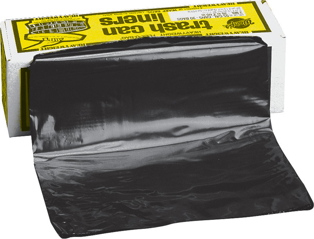 Warp Brothers 55 Gallon 3 Mil Trash Bags- Pack of 30 Bags - Flockneti