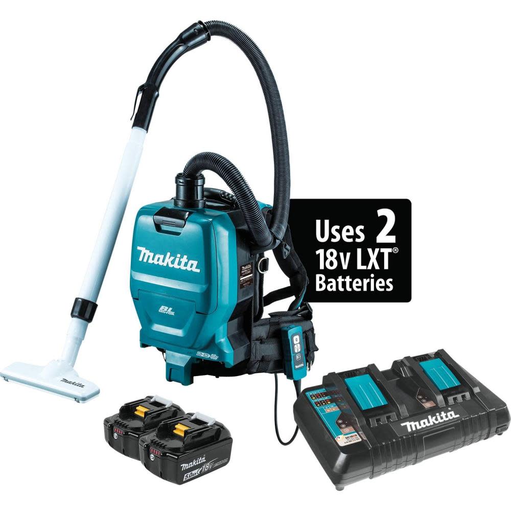 Makita 18V X2 LXT 36V 1/2 Gallon HEPA Backpack Dry Dust Extractor/Vacuum Kit - Flockneti