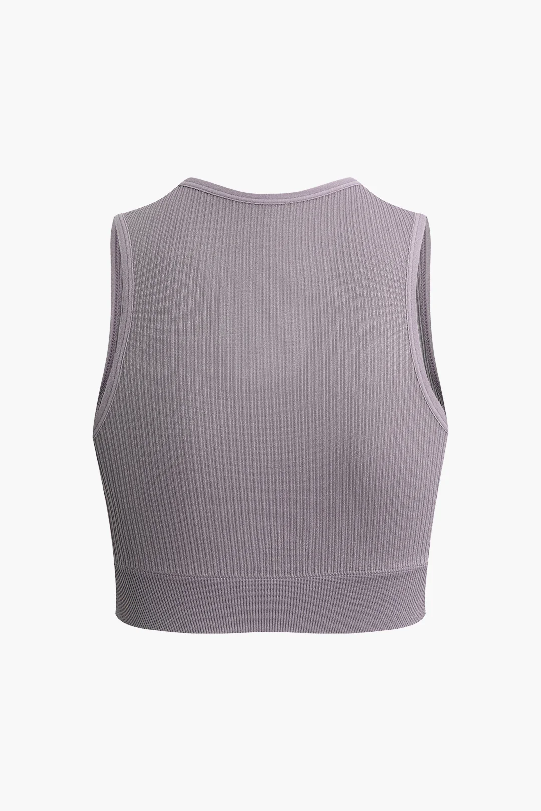 Solid Ribbed Sports Bra - Flockneti