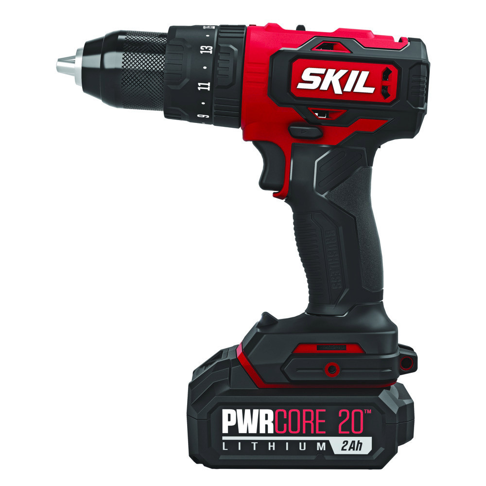 SKIL PWRCore 20 Brushless 20V 1/2” Hammer Drill Kit PWRJUMP Charger - Flockneti