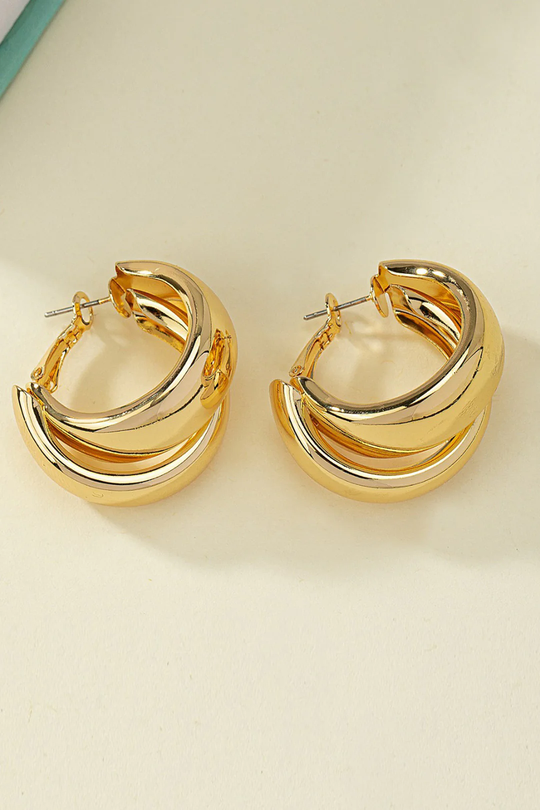 Alloy Geometric Circle Earrings - Flockneti