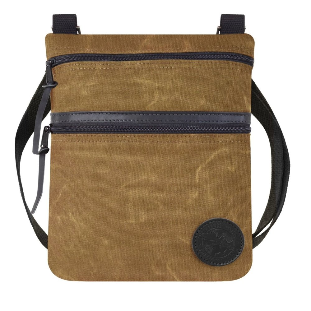 Duluth Pack 4 Liter Capacity Wax Khaki Traverse Crossbody Bag - Flockneti