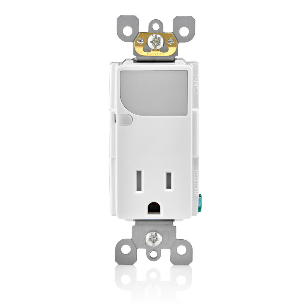 Leviton 15A 125VAC White Combination Decora Receptacle/Outlet - Flockneti
