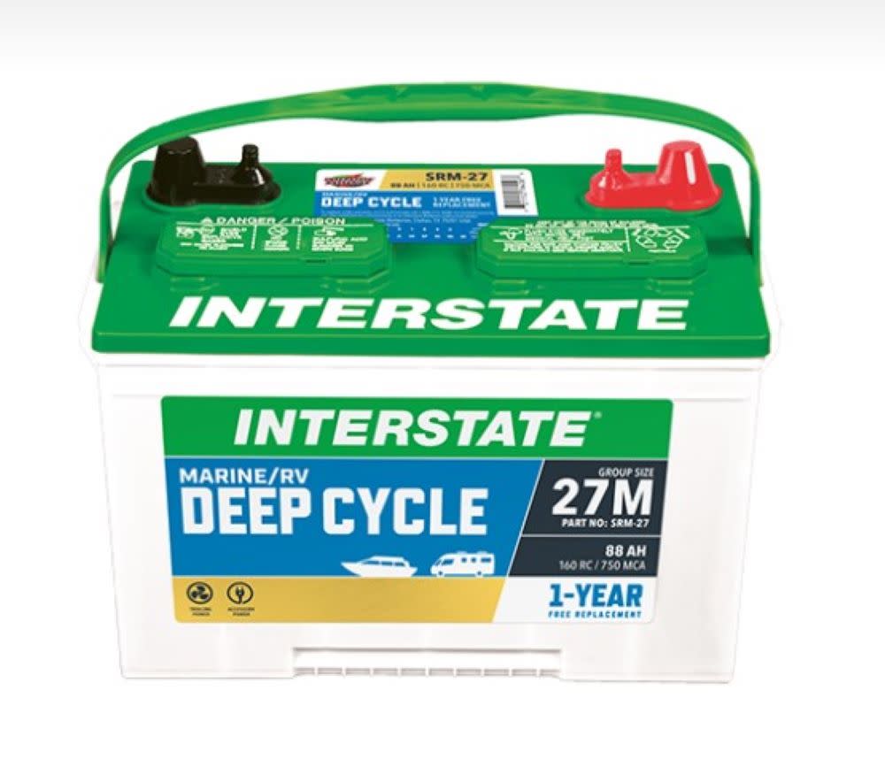 Interstate Battery Marine RV Battery Deep Cycle 27M 88AH - Flockneti