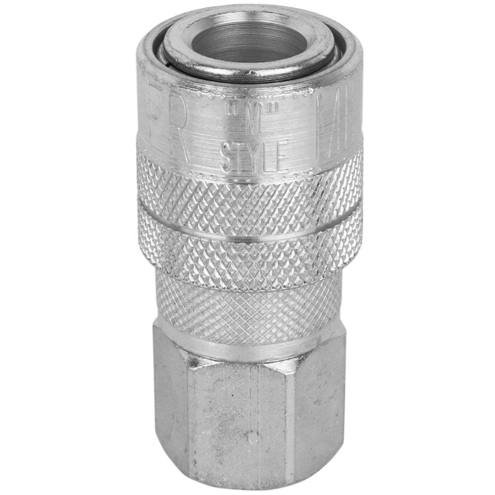 Milton 1/4″ FNPT Industrial Interchange M Style Quick Connect Steel Coupler - Flockneti