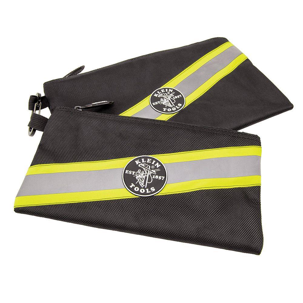 Klein Tools High Visibility Zipper Bags 2 Pk - Flockneti