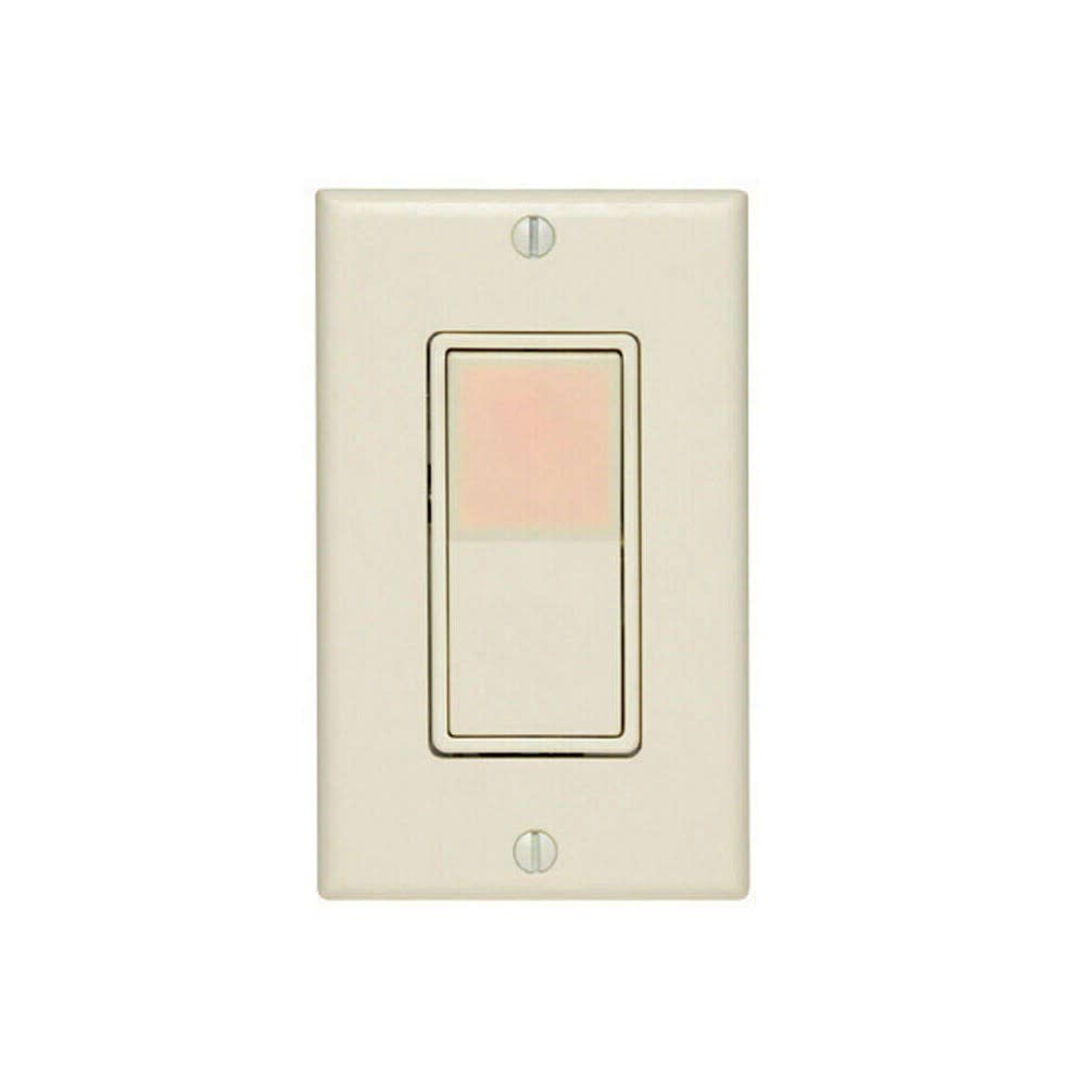 Leviton Decora Illuminated Rocker Switch 15A 120V Light Almond - Flockneti