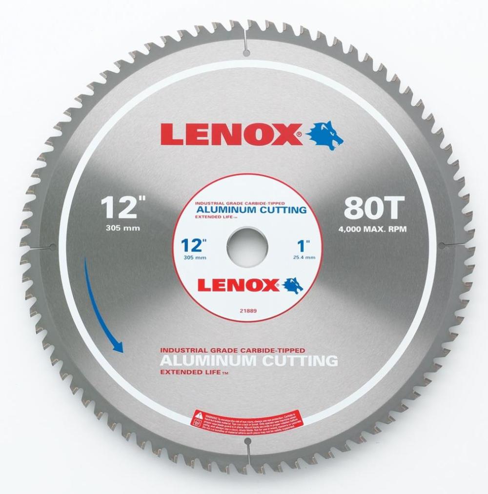 Lenox 12 In. 80 TPI Aluminum Cutting Circular Saw Blade - Flockneti