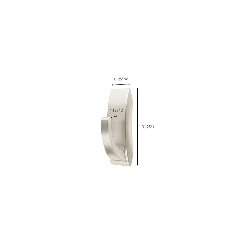 3M Command Medium Modern Reflections Brushed Nickel Metal Hook - Flockneti
