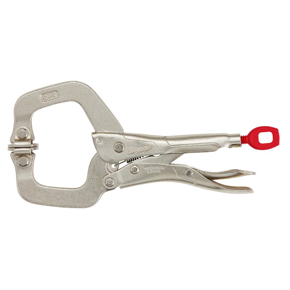 Milwaukee 6 Inch TORQUE LOCK Locking C-Clamp With Swivel Jaws - Flockneti
