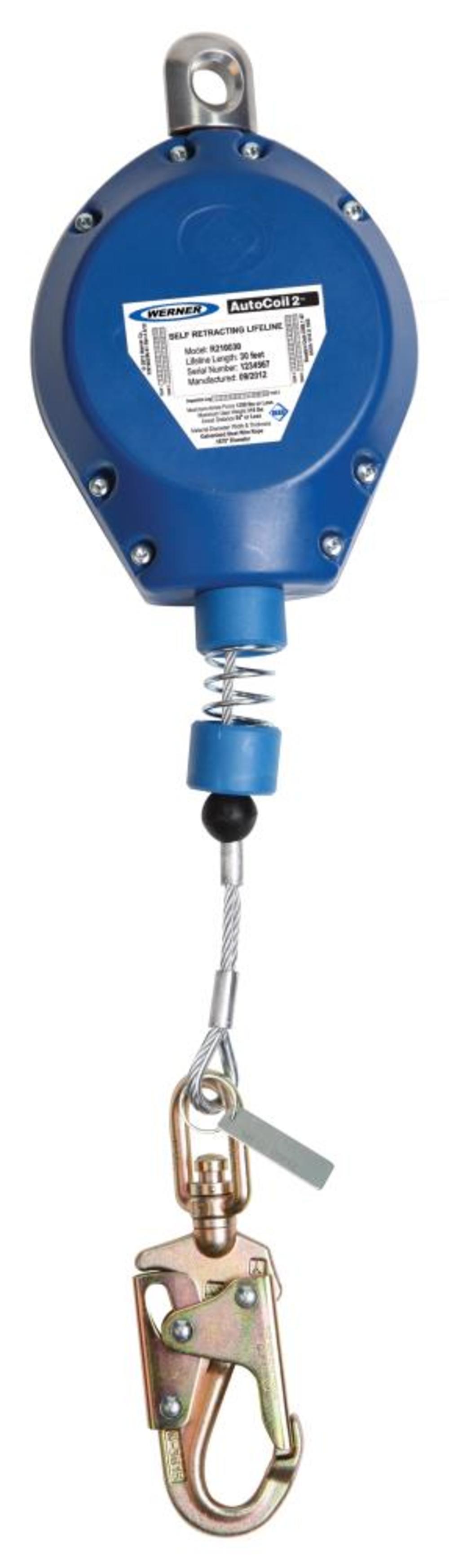 Werner AutoCoil 2 30ft Steel Cable Self-Retracting Lifeline - Flockneti