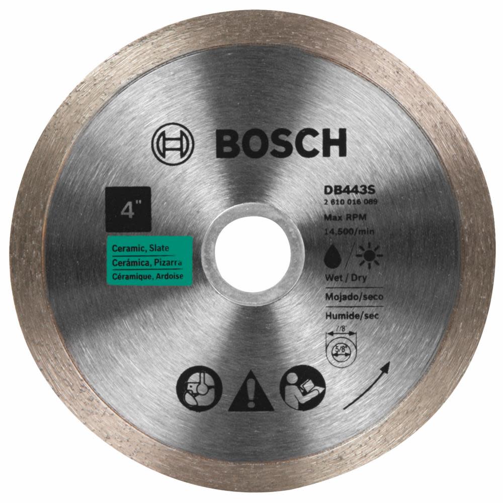 Bosch 4 In. Standard Continuous Rim Diamond Blade for Clean Cuts - Flockneti