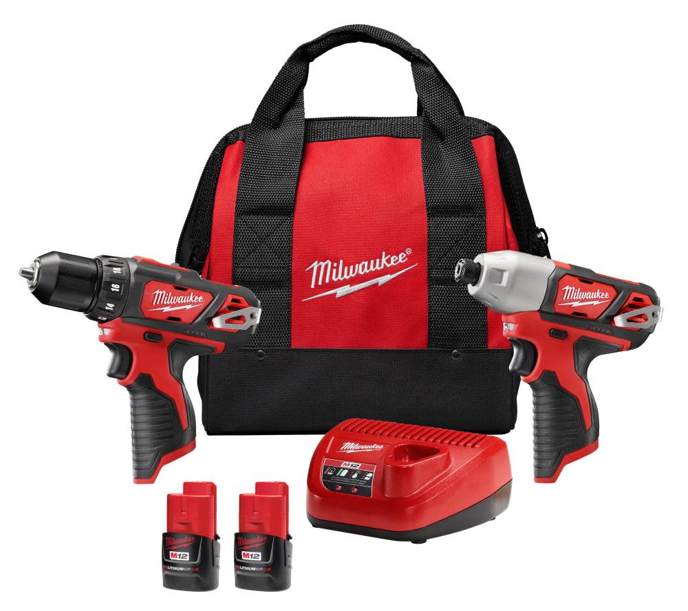 Milwaukee M12 Drill/Impact Combo Kit - Flockneti