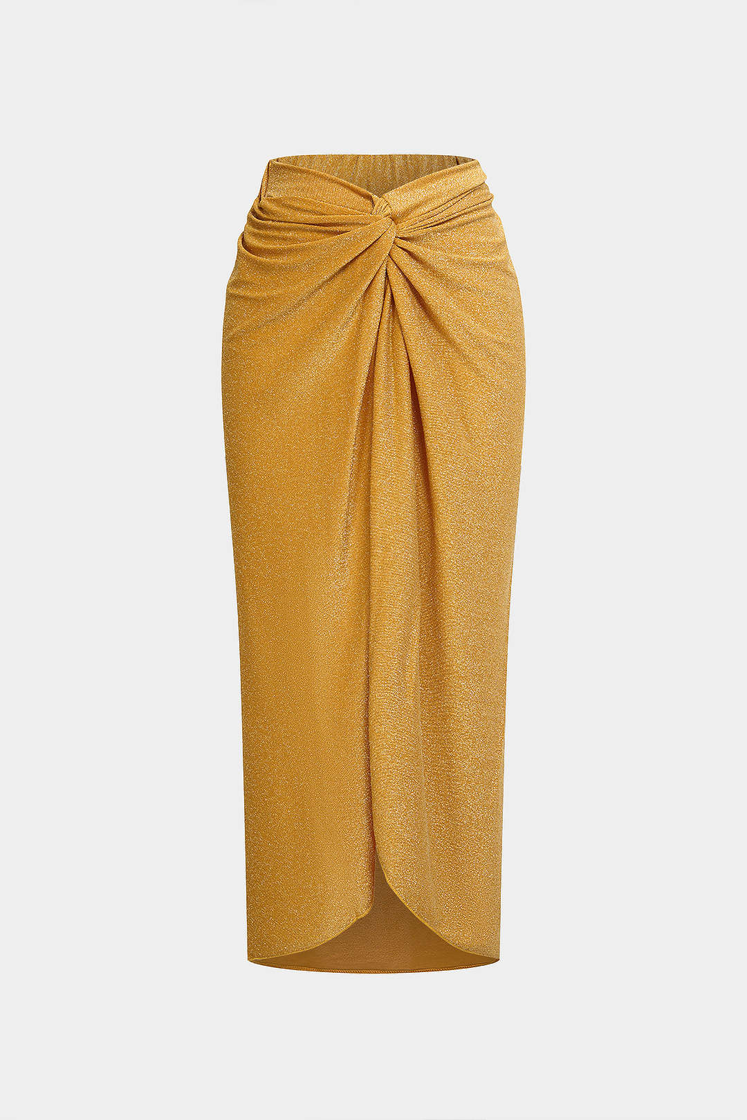 Twist Knot Ruched High Waist Bikini Bottom - Flockneti