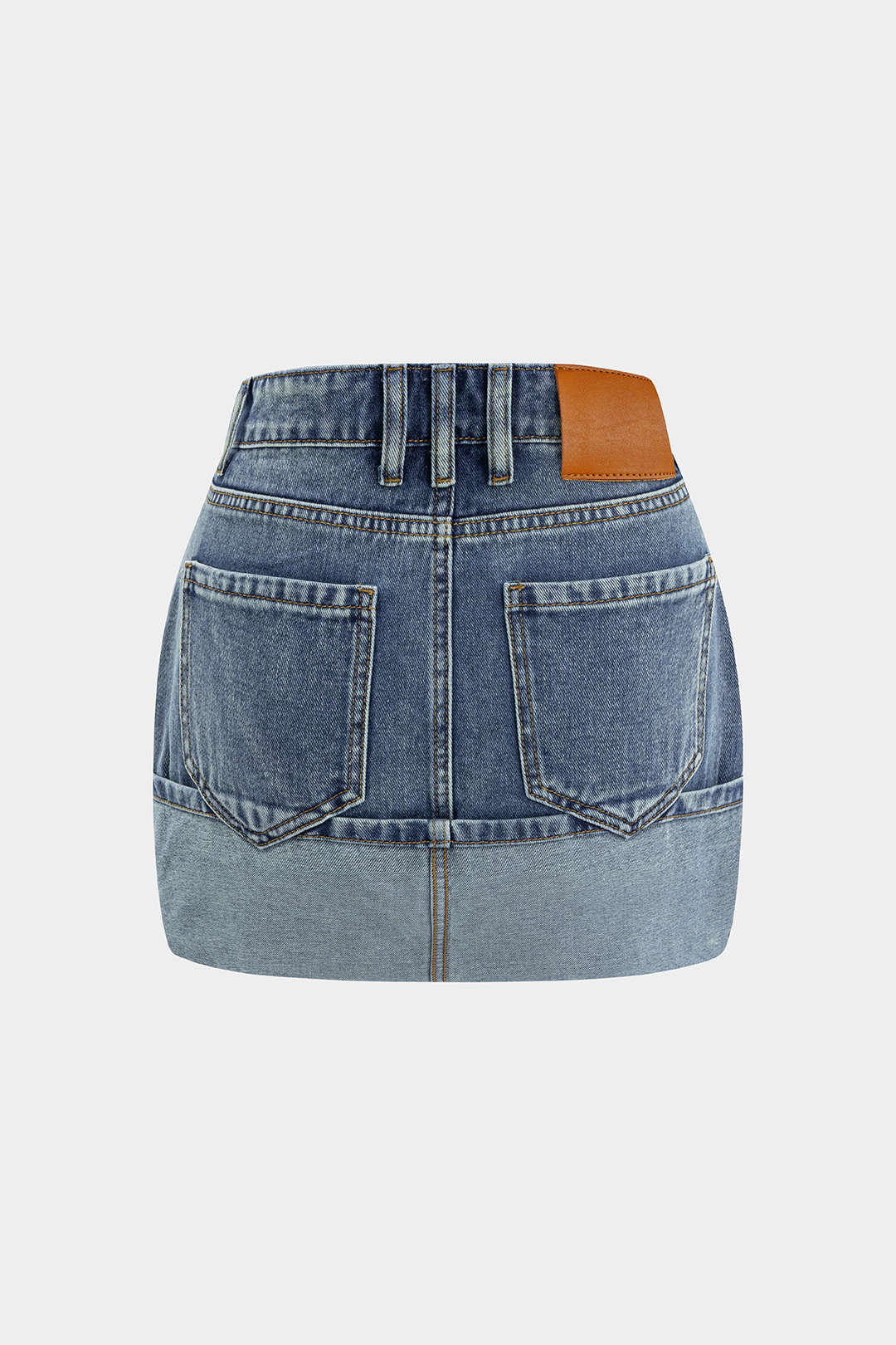 Denim Washed Pocket Skirt - Flockneti