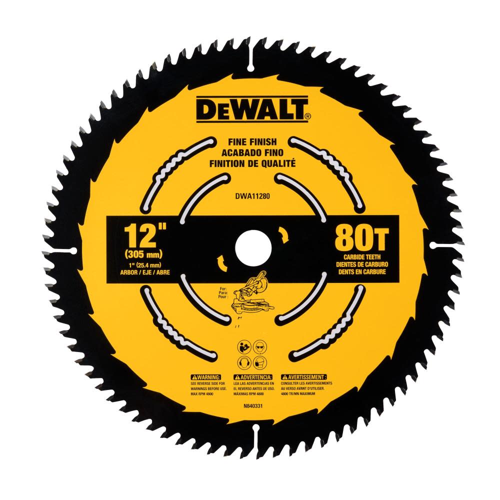 DEWALT Circular Saw Blade 12″ 80T - Flockneti