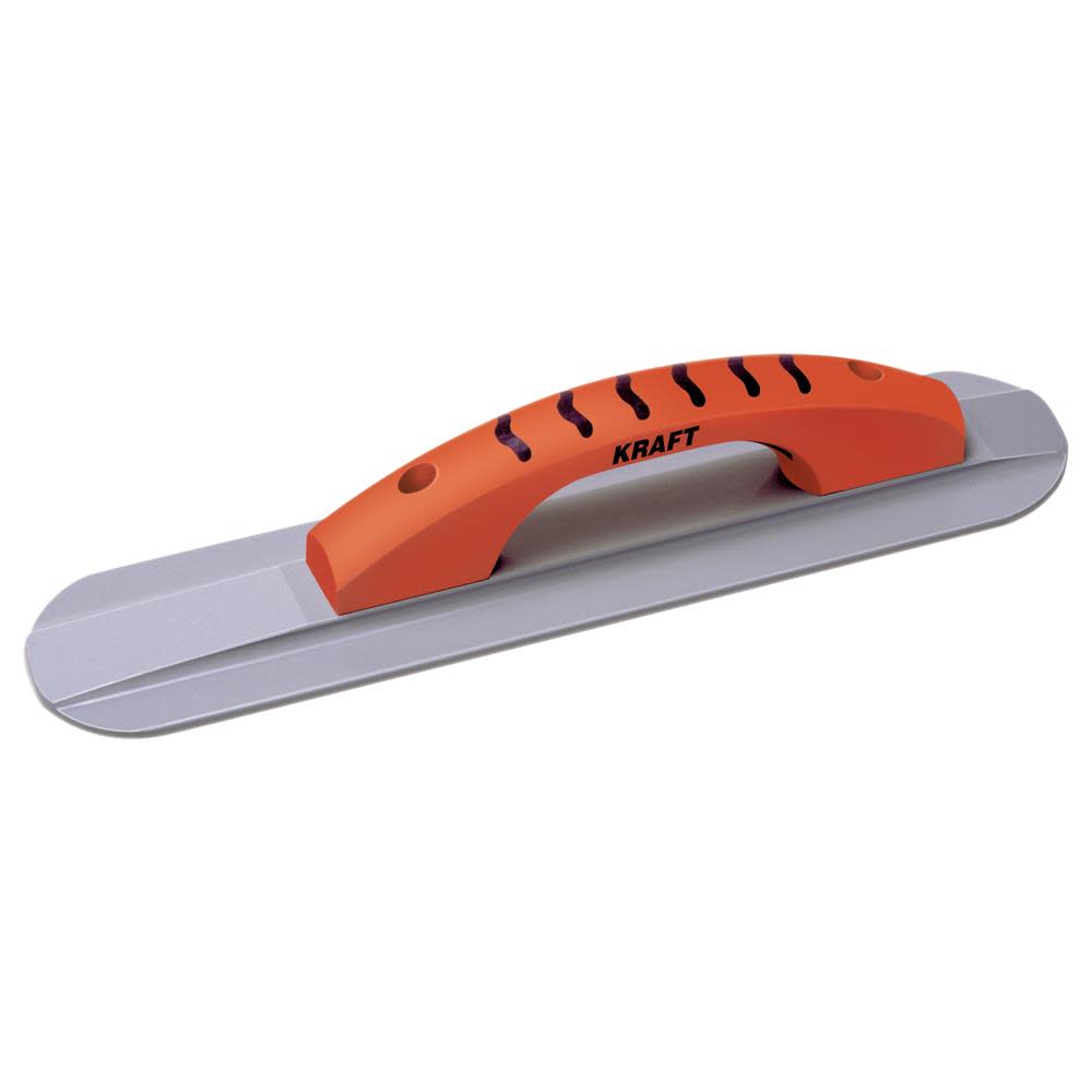 Kraft Tool Co 20 In. x 3-1/4 In. Round End Magnesium Hand Float with ProForm Handle - Flockneti