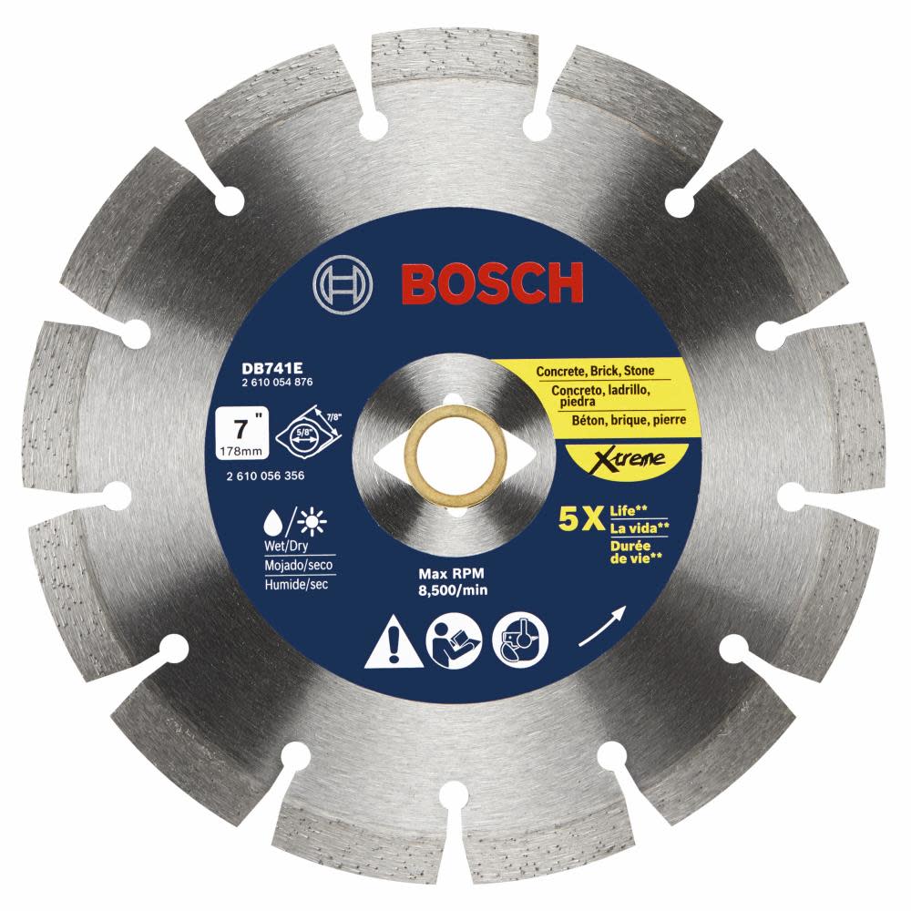 Bosch 7″ Xtreme Segmented Rim Diamond Blade for Universal Rough Cuts - Flockneti