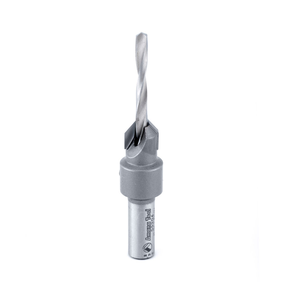 Amana Tool 82 Deg Countersink #6 Round Shank Carbide Tipped Screw Bit - Flockneti