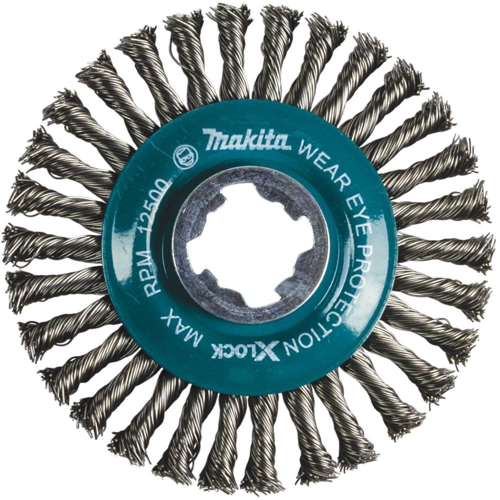 Makita X-LOCK 4-1/2″ Carbon Steel Stringer Bead Twist Wire Wheel - Flockneti