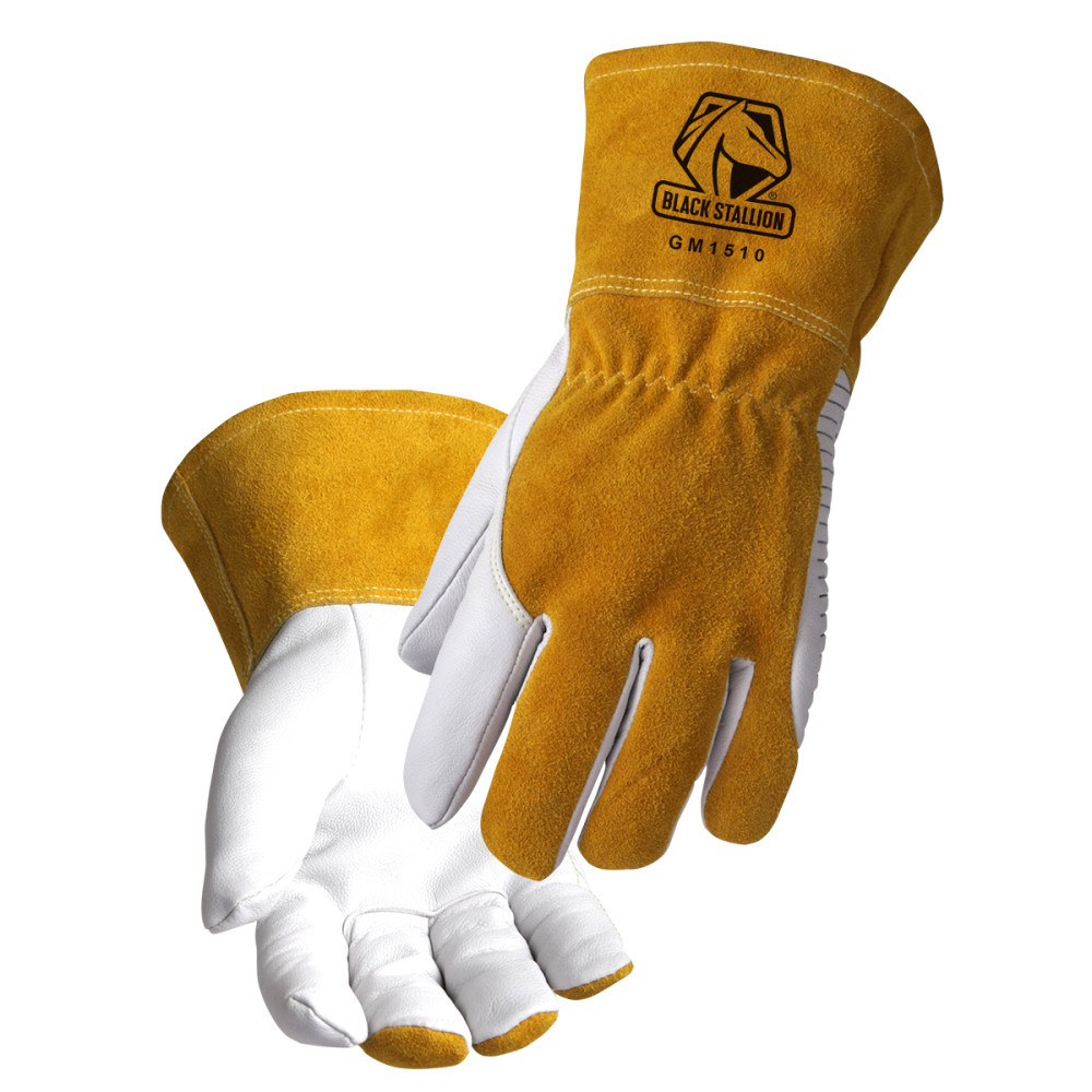 Black Stallion Welding Gloves Premium Goatskin MIG XL - Flockneti