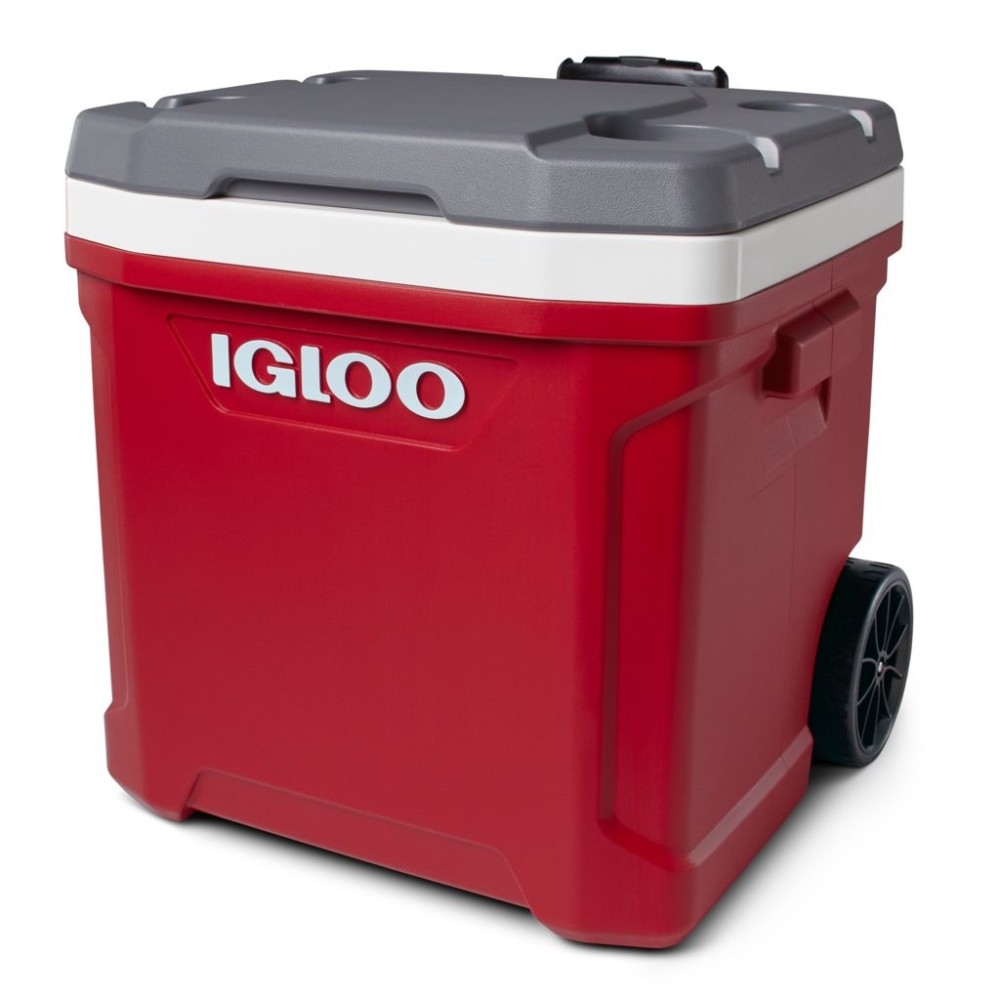 Igloo Latitude 60 Roller Cooler Industrial Red/Meteorite 60qt - Flockneti
