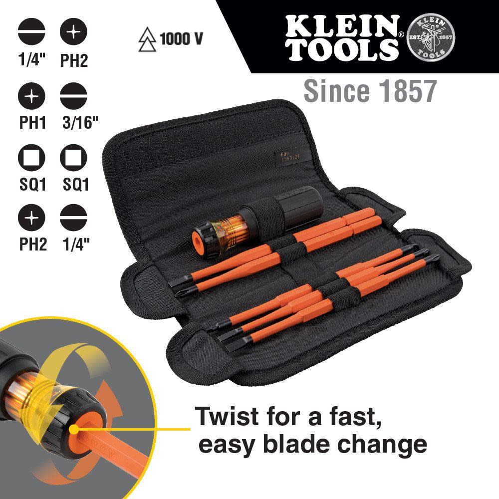 Klein Tools Insul Changeable Drivers w/ Pouch - Flockneti