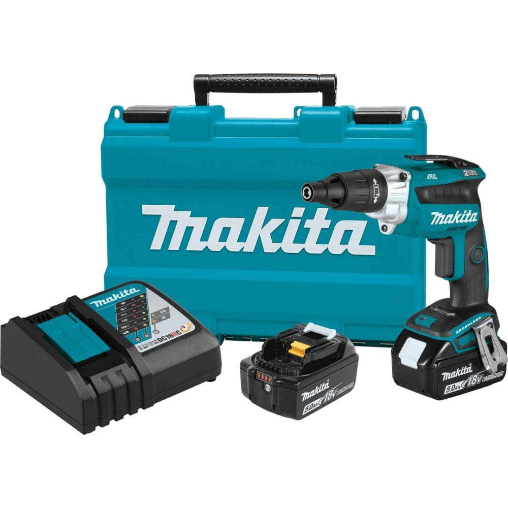 Makita 18V LXT Lithium-Ion Brushless Cordless 2500 RPM Screwdriver Kit (5.0Ah) - Flockneti