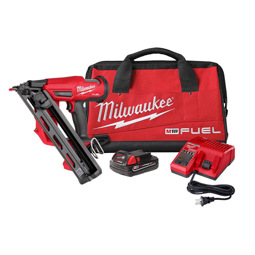 Milwaukee M18 FUEL 15 Gauge Finish Nailer Kit - Flockneti