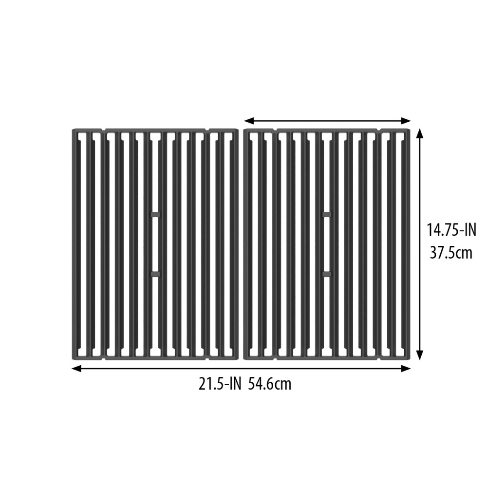 Broil King 14.8 X 10.75 Cast Iron MONARCH 300/CROWN (T32) Cooking Grids – 2pc - Flockneti