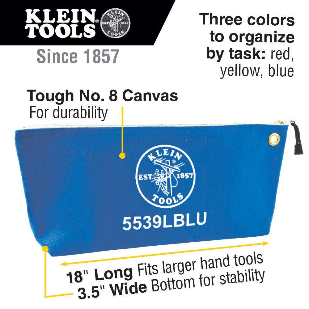 Klein Tools Canvas Tool Bag w/Zipper 3-Pk - Flockneti