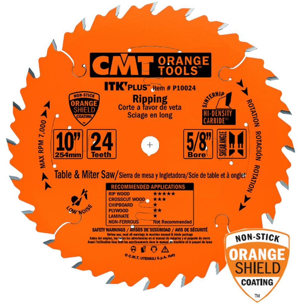 CMT ITK Plus 10 In. 24 Tooth Blade - Flockneti