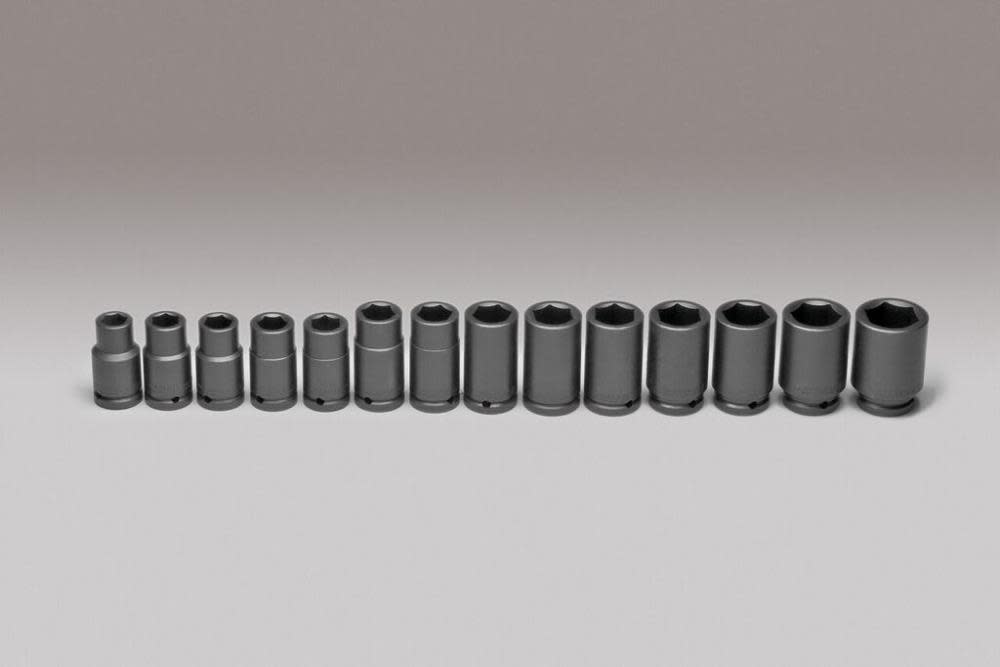 Wright Tool 3/4″ Dr 6pt Standard Metric Impact Socket Set 14pc - Flockneti