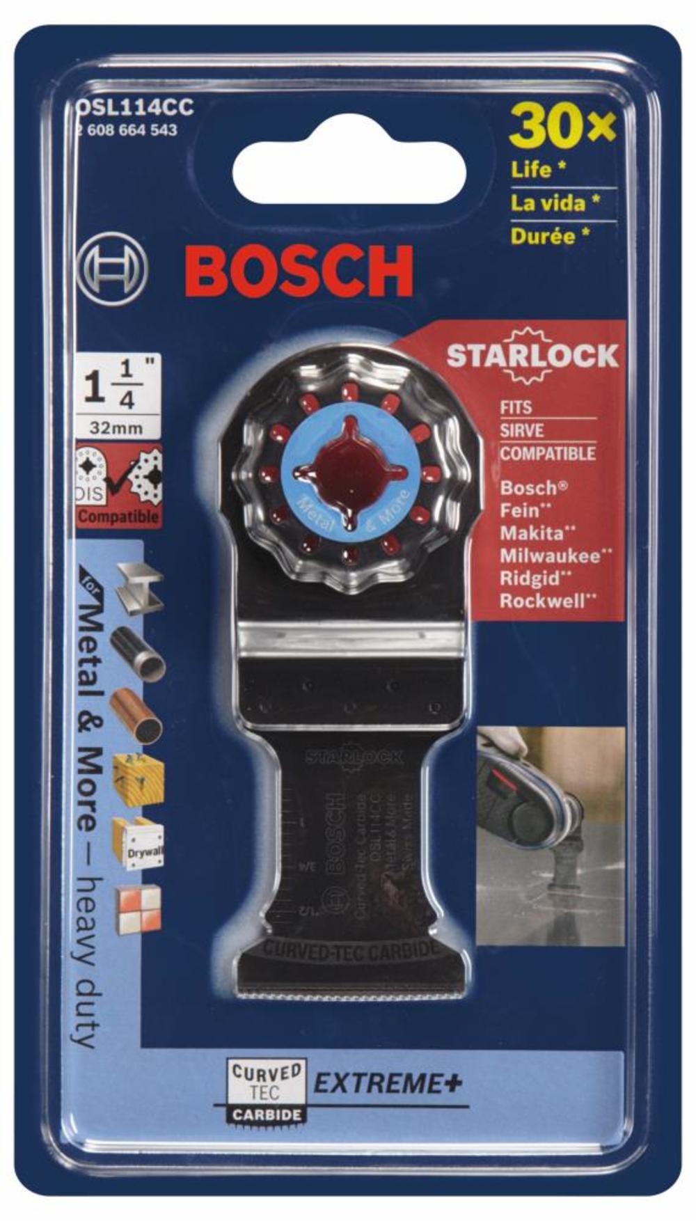 Bosch 1-1/4 In. Starlock Oscillating Multi-Tool Curved-tec Carbide Extreme Plunge Blade - Flockneti
