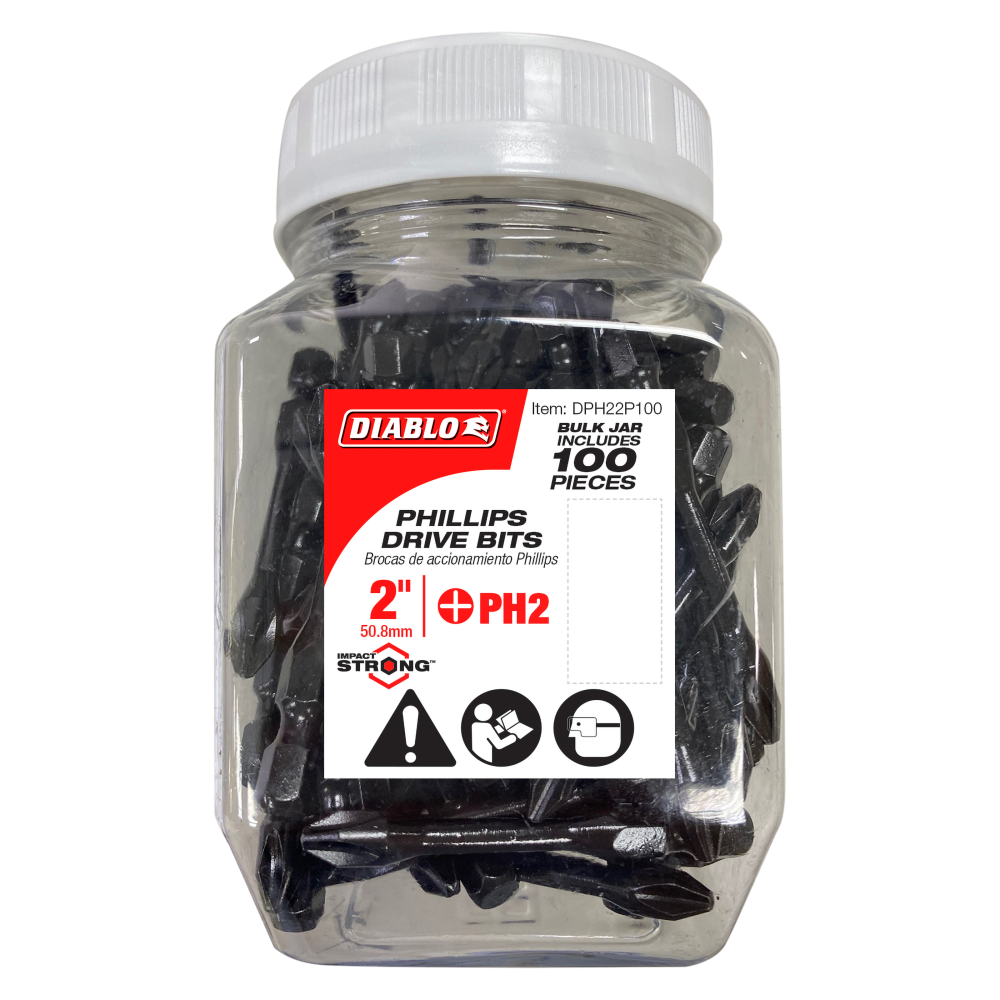 Diablo Tools 2″ #2 Phillips Drive Bits 100pk - Flockneti