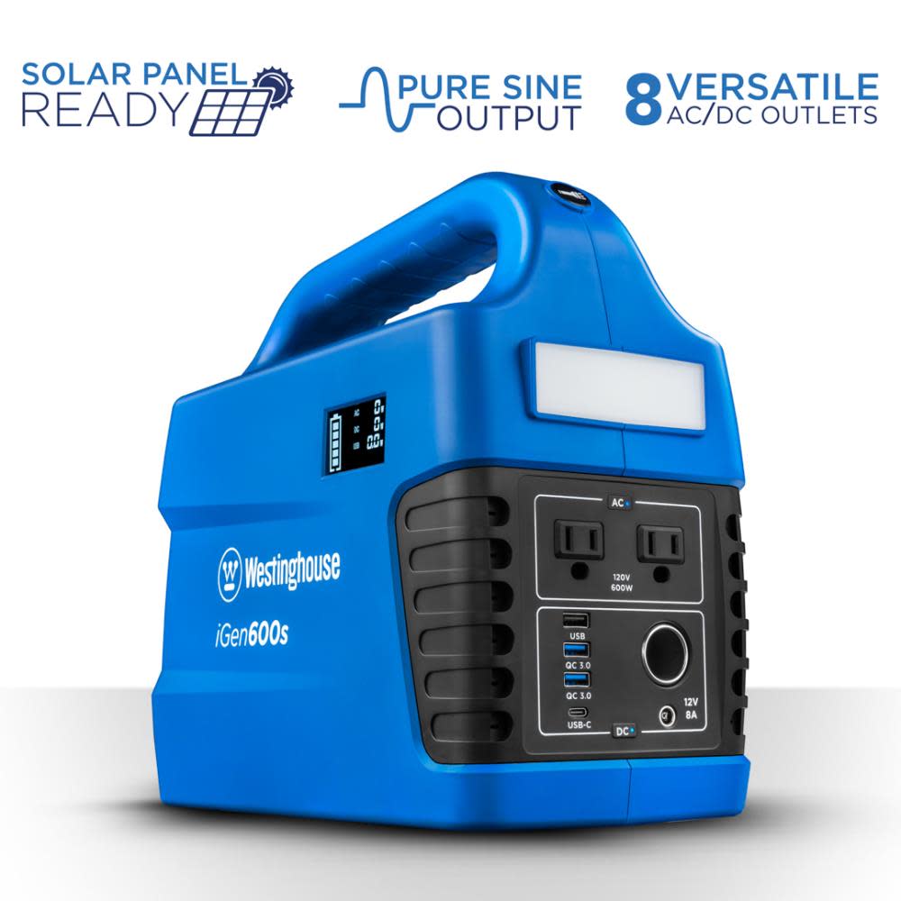 Westinghouse Outdoor Power iGen Portable Solar Generator 592 Watt Hour - Flockneti