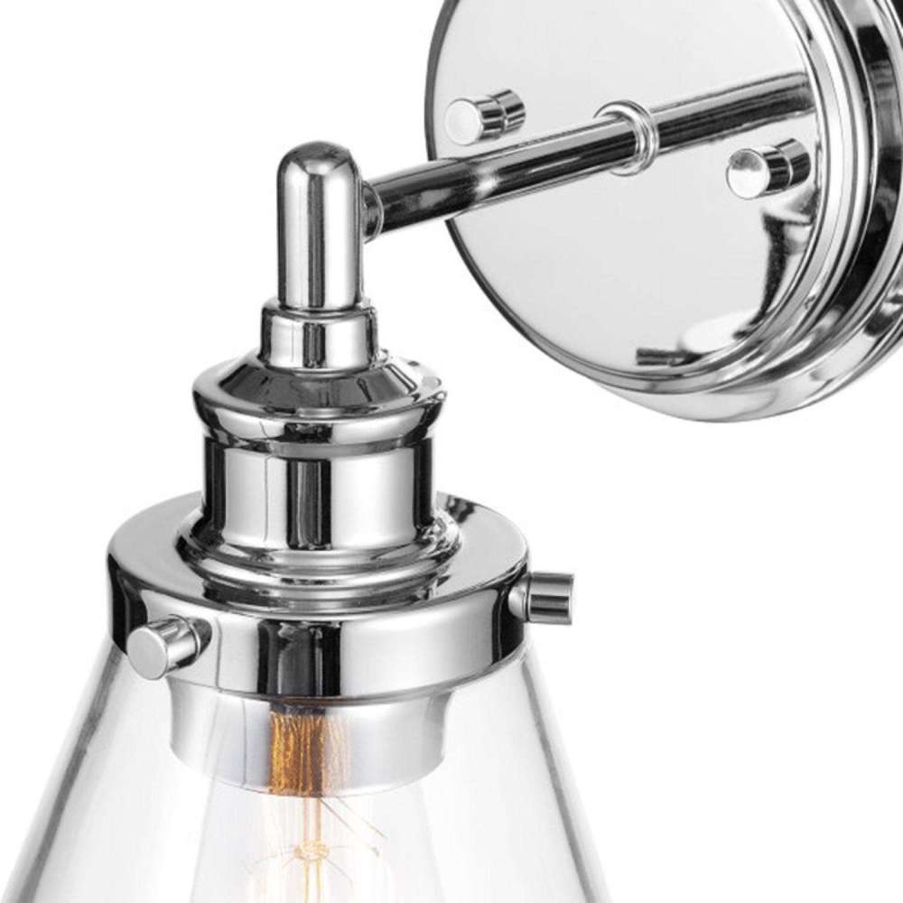 Globe Electric Parker Wall Sconce Chrome 60W E26 1 Light - Flockneti