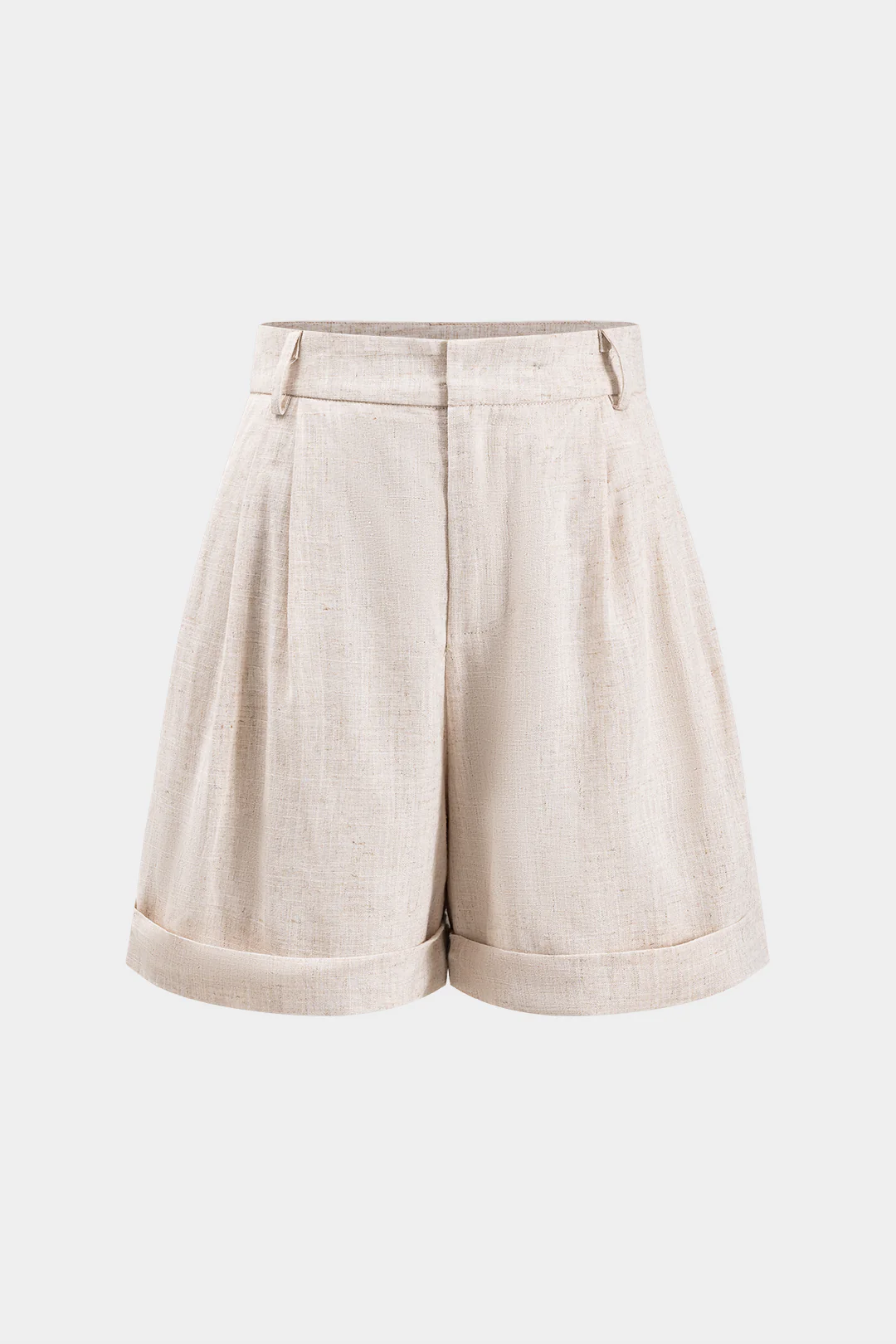 Linen Ruched High Waist Shorts - Flockneti