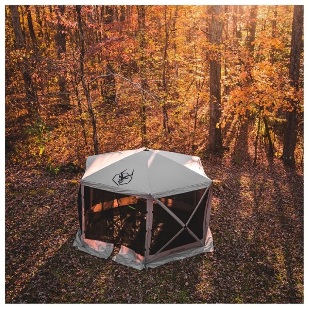 Gazelle G6 Gazebo 6 Sided 124 X 124″ Portable Desert Sand - Flockneti