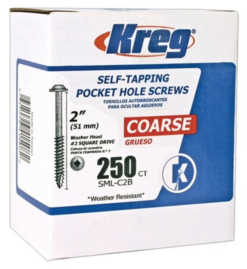 Kreg 2″ #8 CRS WH Blue-Kote Pocket Screw – 250ct - Flockneti