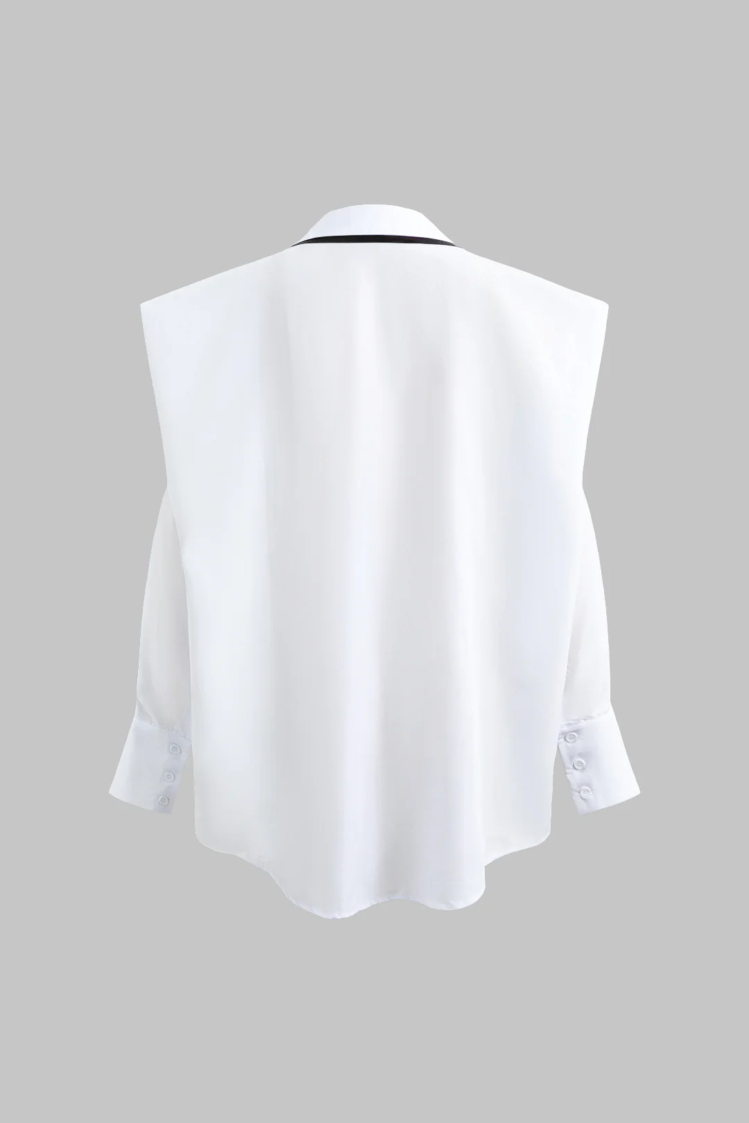 Solid Long Sleeve Shirt With Tie - Flockneti