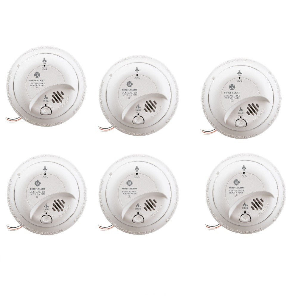 First Alert Hardwired Smoke and Carbon Monoxide Alarm with Battery Backup – Pack of 6 - Flockneti